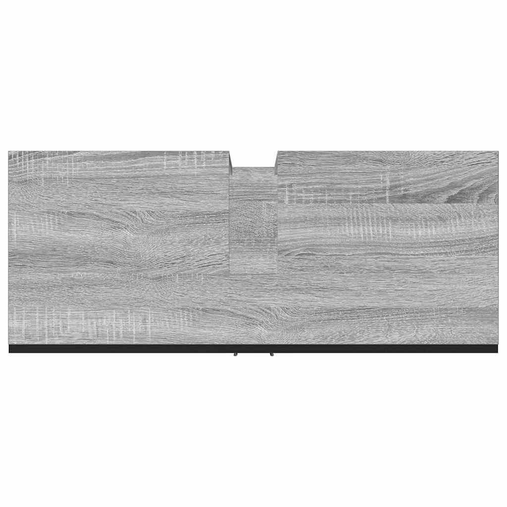 Waschbeckenunterschrank Grau Sonoma 80x33x60 cm Holzwerkstoff